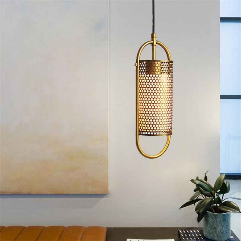 Nordic Pendant Lamp Loft Luxury Katryn Industrial Oval Capsule Mesh Cage Pendant Lamp (WH-AP-294)
