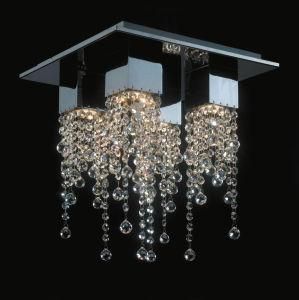 Elegant Crystal Ceiling Lamp with 4 Lights[00800]