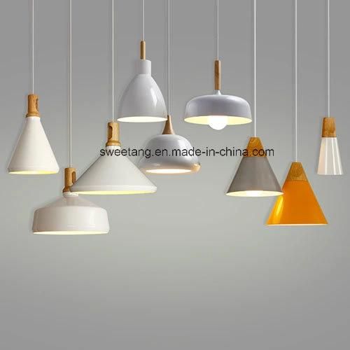 Modern Pendant Lighting with Wood for Restaurant Hanging Lamp E27