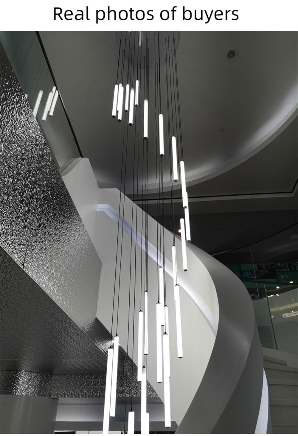 Modern LED Stair Chandelier Hanging Lamp