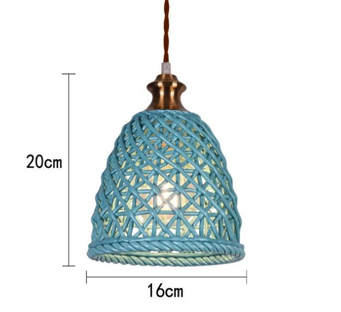 Wholesale Custom Morden Design Vintage Ceramic Woven Pendant Light