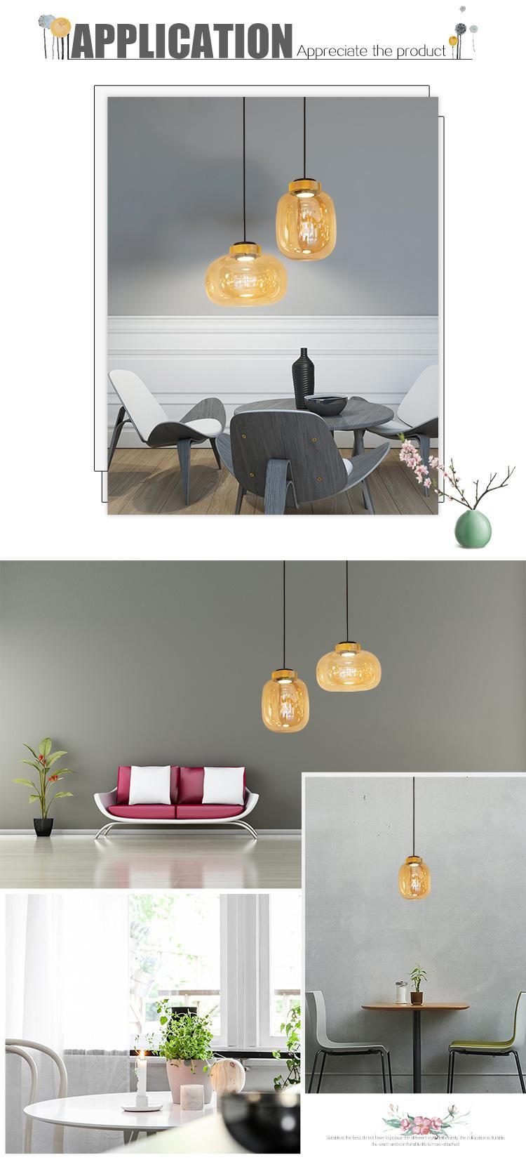 Dlss Wholesale Modern Glass Round Island Pendant Light LED