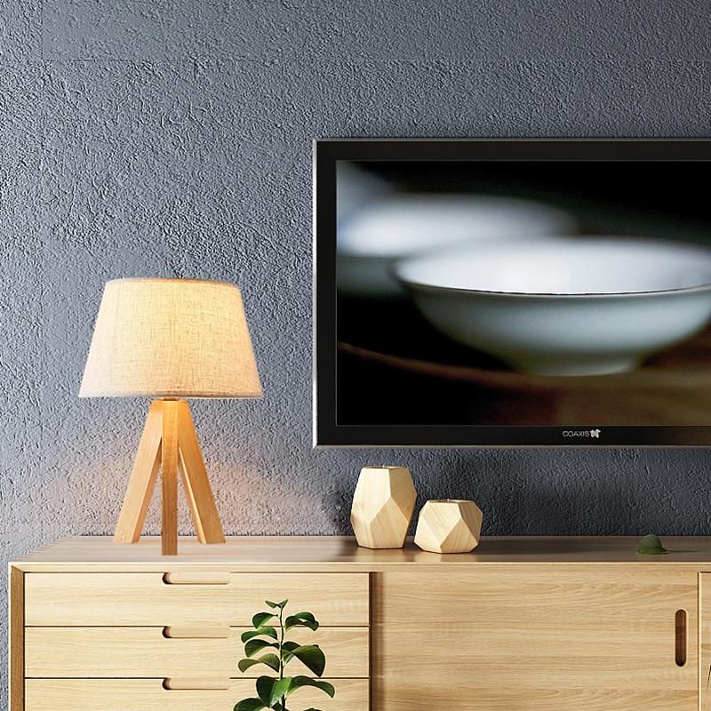 Vintage Wooden Table Lamps Bedside Lamps Designer Reading Light LED
