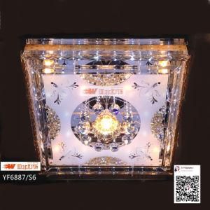 2015 New Modle Glass Crystal Square (595*595) Ceiling Lamp with MP3 (YF6887/S6)