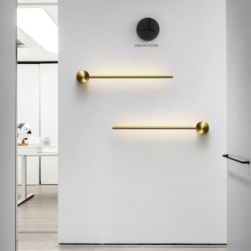 Light Luxury Copper Wall Light Living Room Bedroom Bedside Light Hotel Corridor Long Wall Lamp