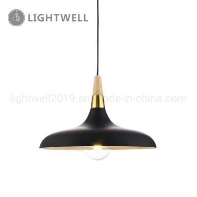 Fashion Indoor oak Suspension hanging Light metal Iron Pendant Lamp