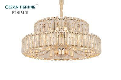 Circular Lighting Multilayer Metal E14X16 K9 LED Crystal Chandelier Luxury