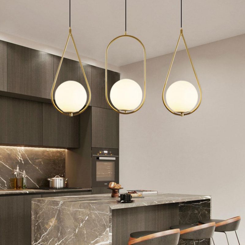 Modern Pendant Light Simple Acrylic Ball Bedside Hanging Light Round Ball Global Pendant Lamp (WH-GP-38)