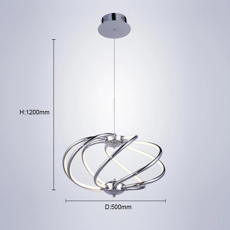 2021 New Bright Aluminum Metal Design Bedroom Modern Pendant Lights