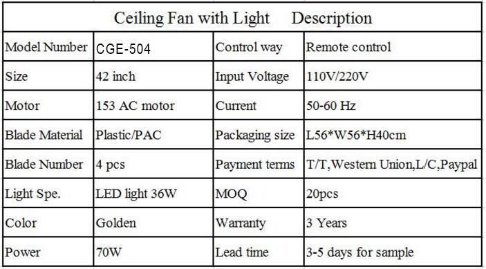 Modern Ceiling Fan Lamp with Fan for Living Room