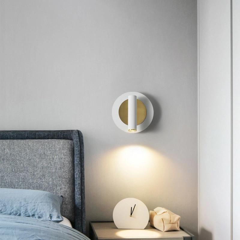 Black White Adjustable Angle Wall Lamp Bedside Lamp Bedroom Lamp LED