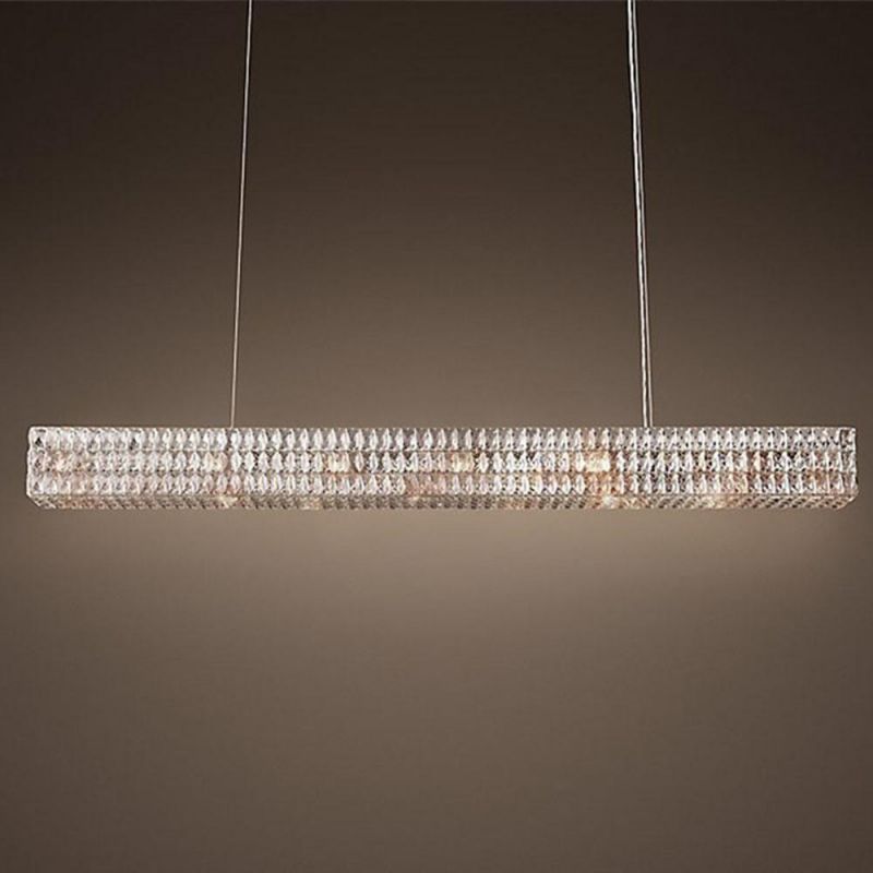 Modern Custom Made Hanging Crystal Chandelier