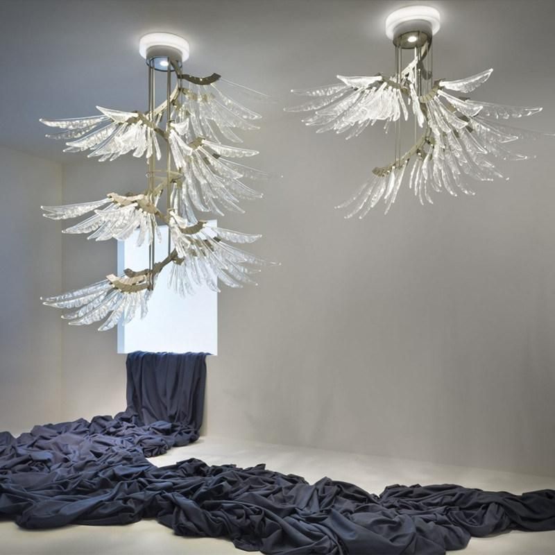Creative Modern Wing Shape Hanging Lighting for Project Decorative LED Lighting