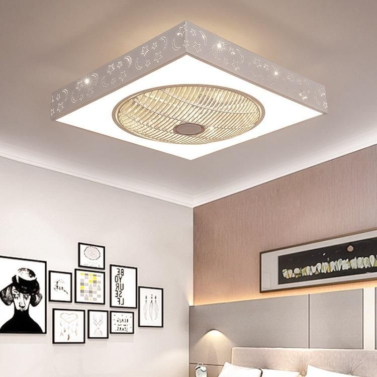 AC110V/220V Square 580mm Energy Saving Ceiling Fan LED Ceiling Lamp