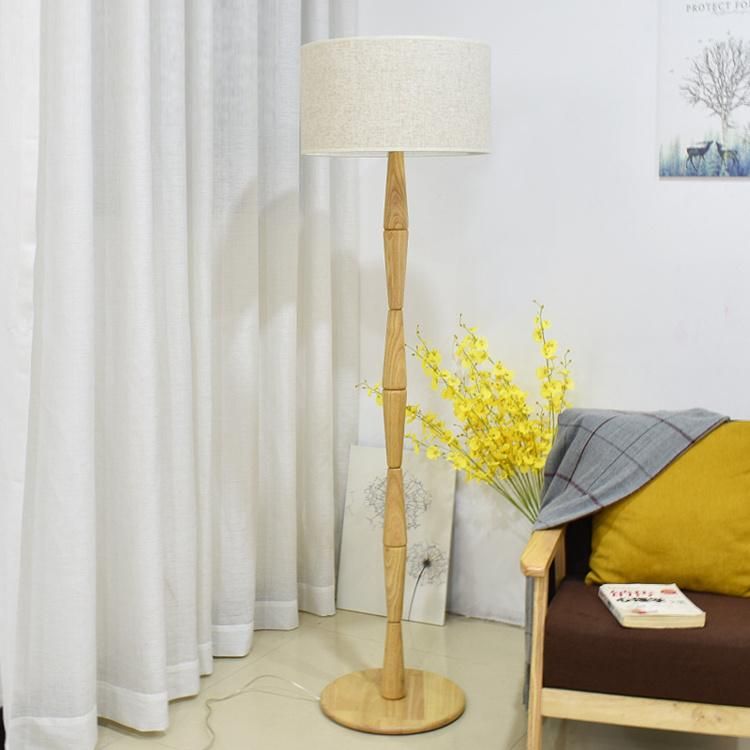 Modern Wooden Column Floor Standing Lamp for Living Room