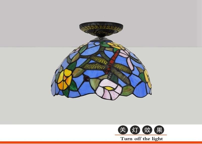 Tiffany Multi-Color Glass Dining Room Corridor Corridor Bathroom Blue Ceiling Lamp (WH-TA-22)