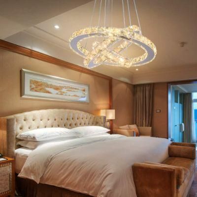 Chandeliers Crystal Circle Ring Dining Room Pendant Light Lampara Colgante Luxury Ceiling Lamp
