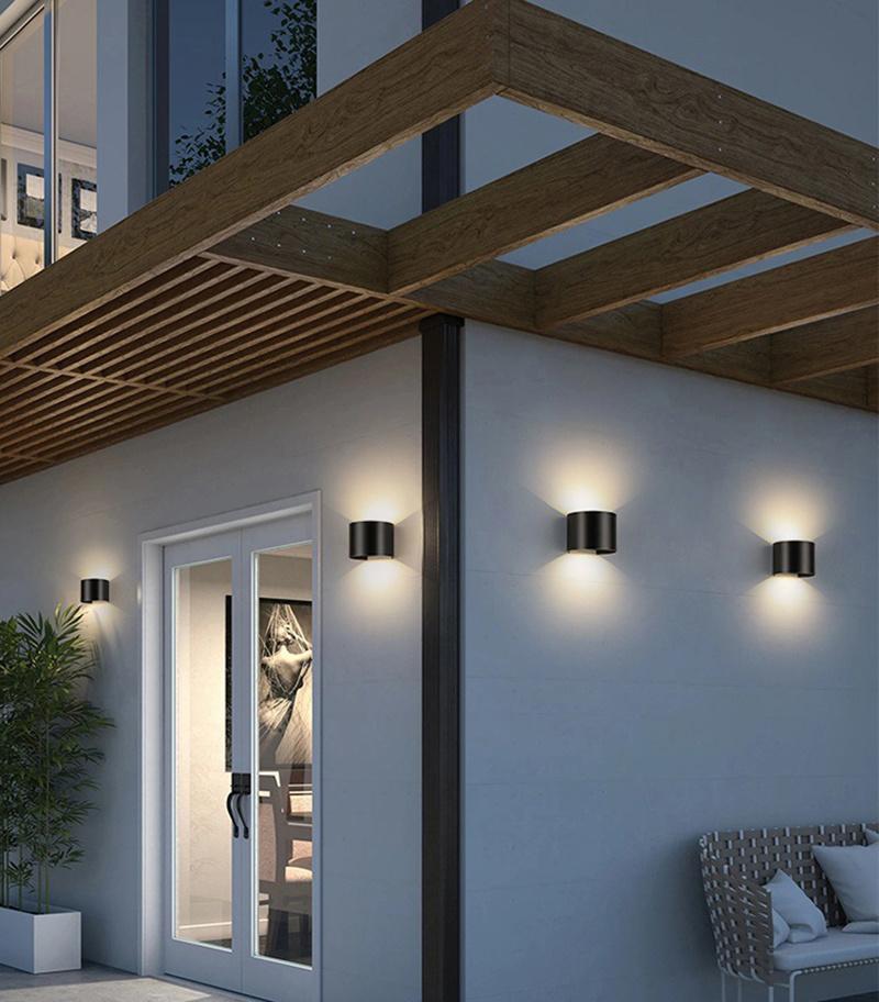LED Outdoor Wall Lights Industrial White Black Wall Light Outside Bulkhead Light 4W 6W