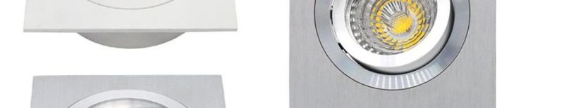 White Square Tlit Aluminum Lighting Fixture GU10 MR16 Downlight Housing Holder (LT2301)