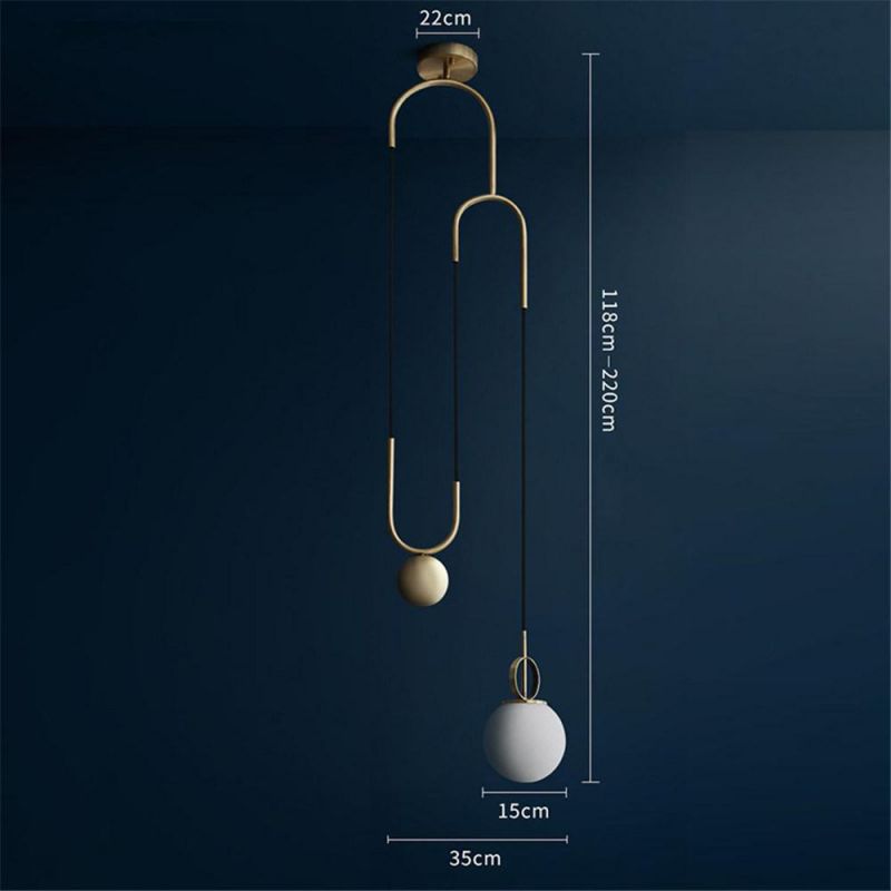 Modern Glass Ball LED Pendant Lamp Living Room Restaurant Bar Hotel Villa Adjustable Hanglamp Pendant Lights