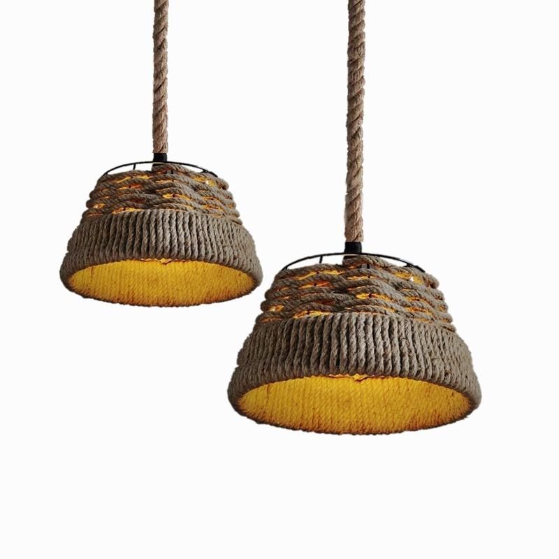 Vintage Rope Mesh Pendant Lights for Indoor Home Lighting Fixtures (WH-VP-20)