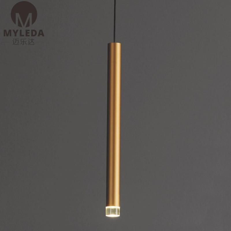 Hotel Modern Acrylic Brass Stainless Steel LED Hanging Pendant Light