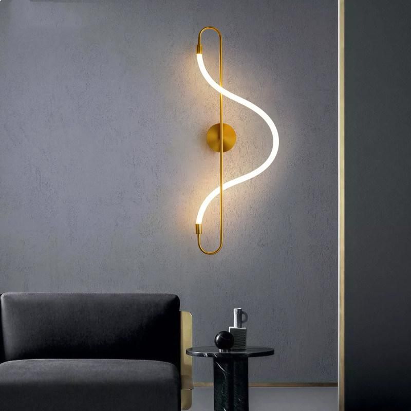 Modern LED Wall Lamp Bedroom Corridor Silicone LED Strip Wall Mount Bedside Wall Lamp (WH-OR-86)