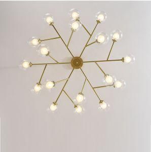 Wholesale Price Modern Lamp Milk Glass Golden Chandelier Pendant Light for Home Restaurant