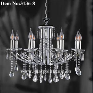 Modern Chandelier with 8 Bulbs in Chrome Color (HP3136-8)