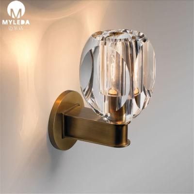 Antique Brass Clear Glass Home Lighting for Walls