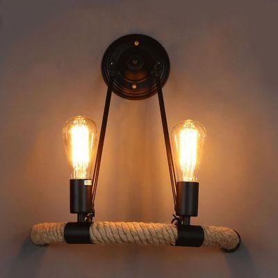 Aisle Corridor Balcony Bar Club Cafe Light Vintage Retro Loft Rope Wall Lamp (WH-VR-22)