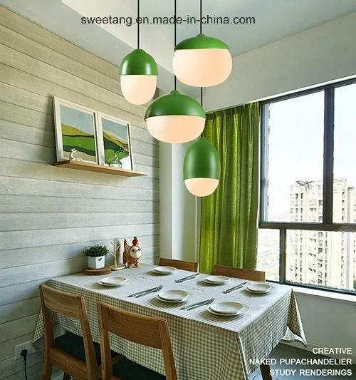 Decoration Simple Pendant Lamp with Wood Color for Coffee Bar