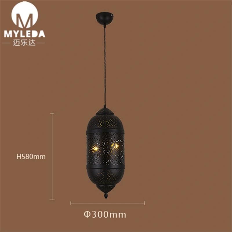 Moroccan Restaurant Vintage Wrought Iron Arabian Style Chandelier Pendant Lighting