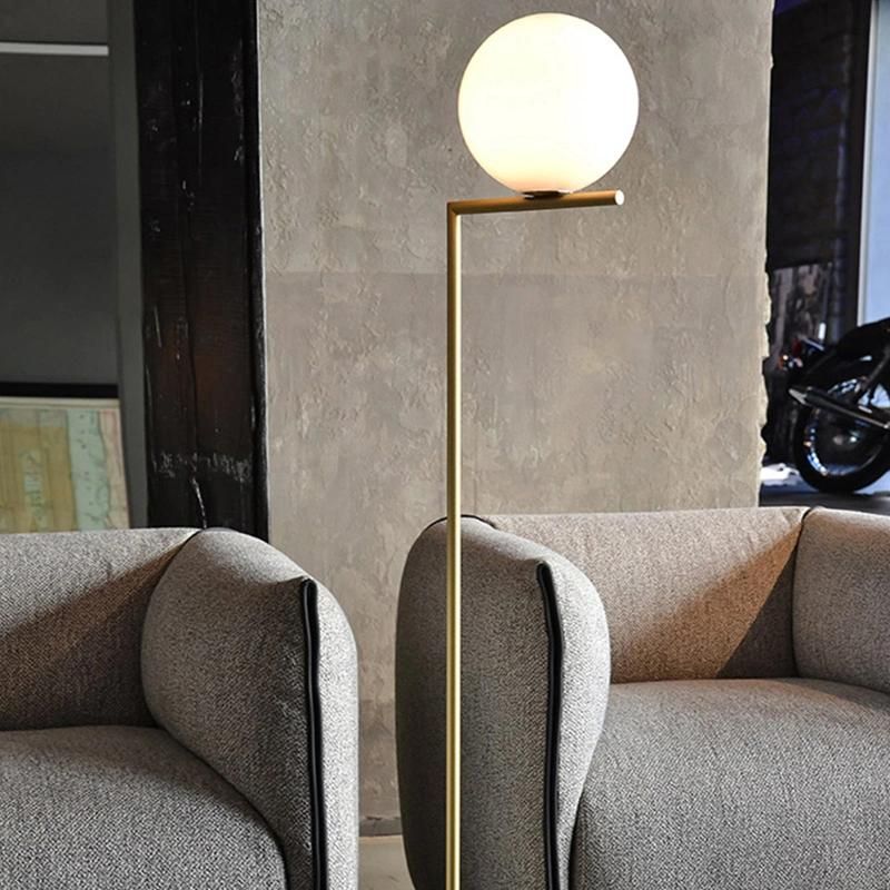 Nordic Floor Lamp American Bedroom Vertical Table Lamp Glass LED Lights