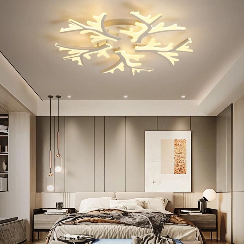 Creative Art Personality Ceiling Light White Warm Living Room Lamp LED
