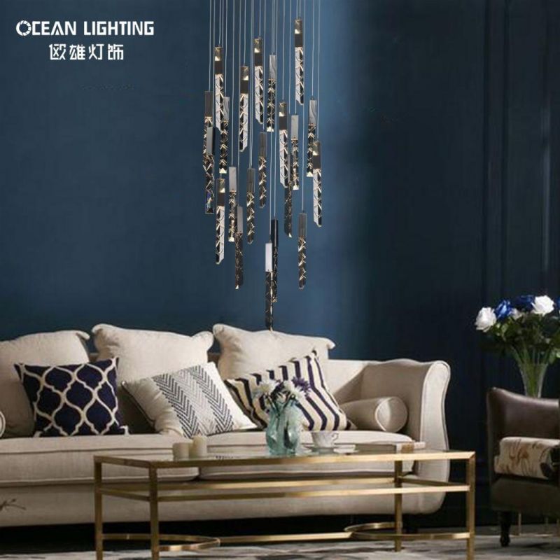 Golden Warm Lighting 3000K Metal 3W Crystal Chandelier Luxury