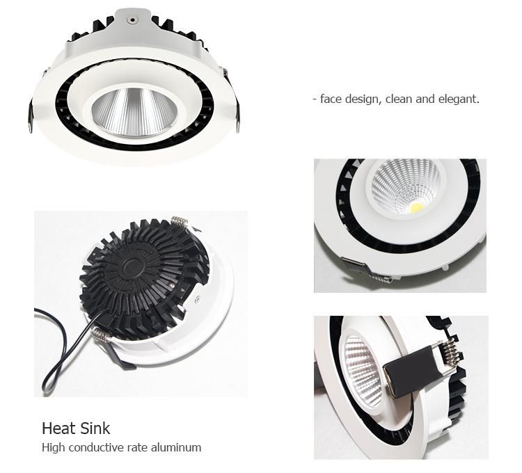 Wholesale COB Ra90 Recessed LED Spot Downlight for Hotel and Apartment Residential Downlight