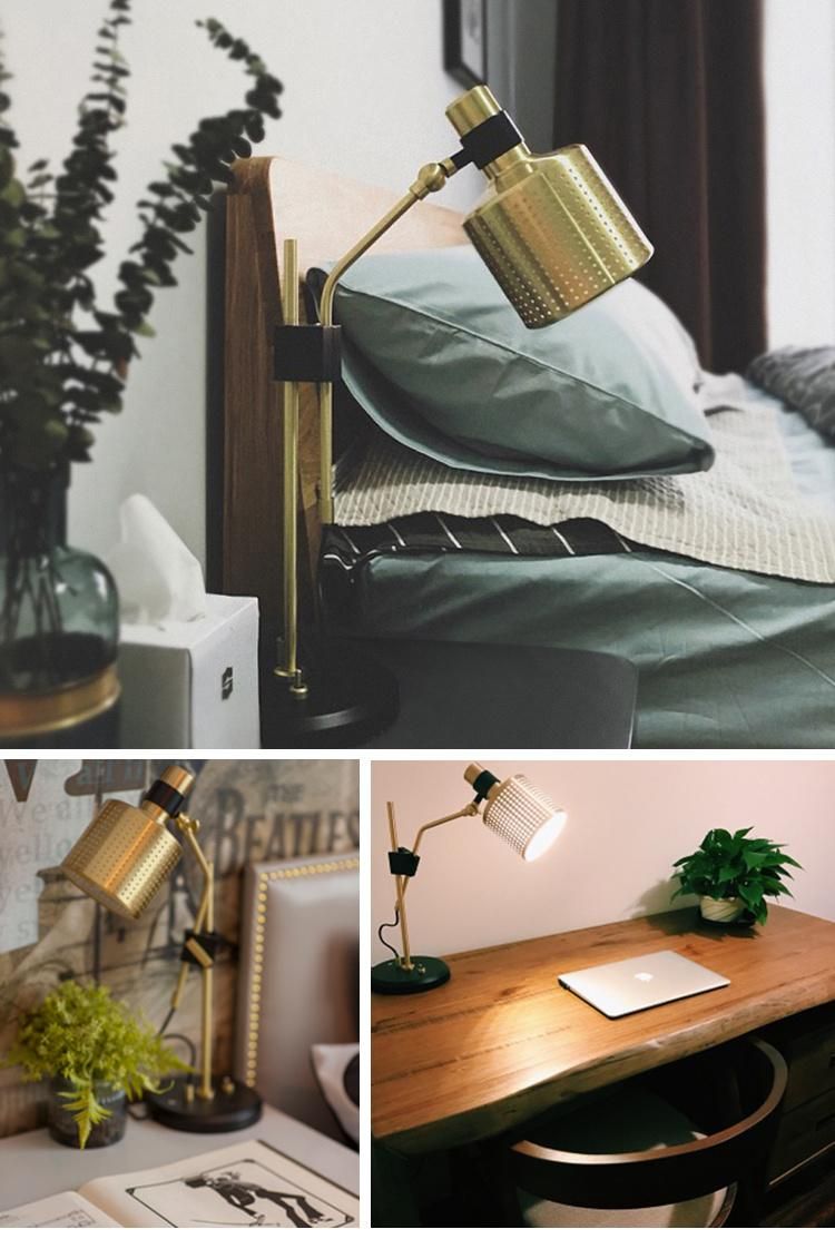 Latest Decorative Modern Hotel Desk Table Lamp, Also Fit for Living Room, Bedroom, in Bronze