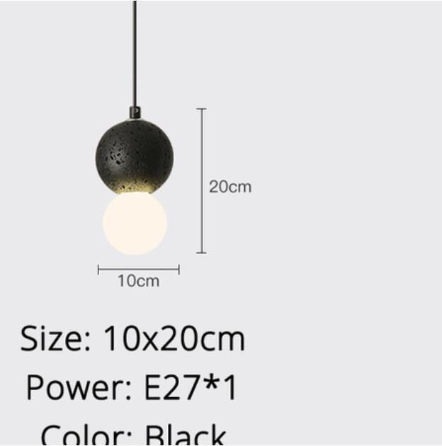 Simple Modern Resin Glass Ball Pendant Lights Industrial Bedroom Bedside Cafe Bar Lights (WH-AP-265)