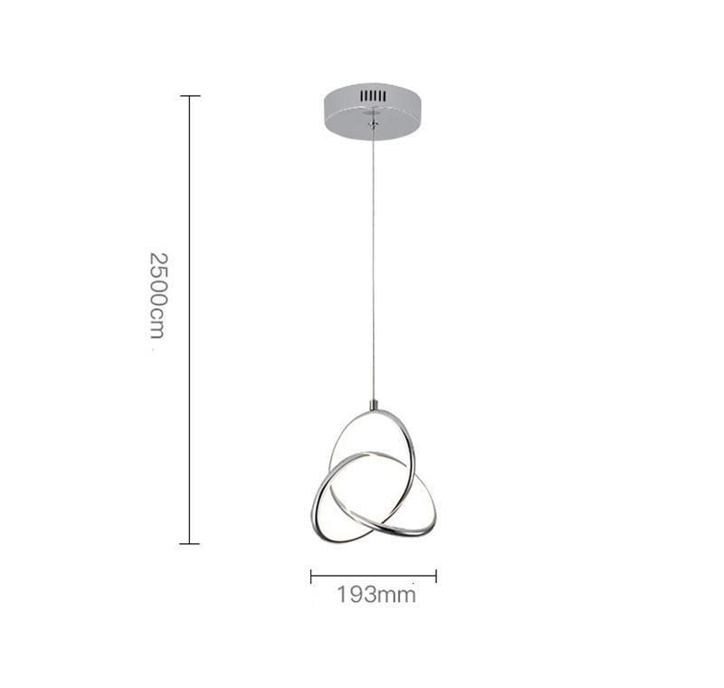 Modern Minimalist Living Room Hanging Ring LED Restaurant Bar Creative Chandelier