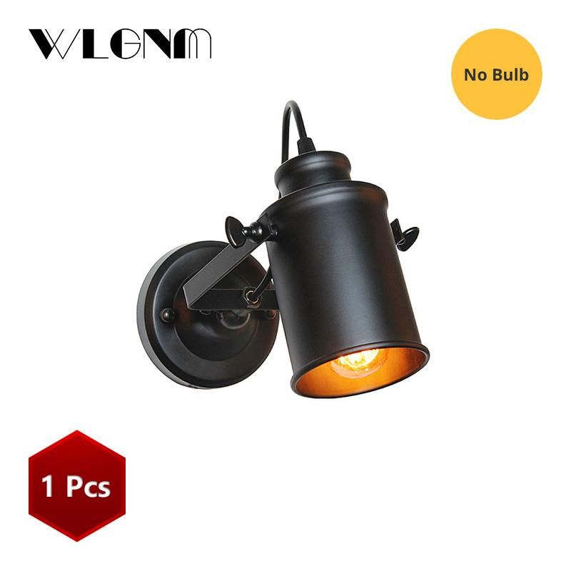 Vintage Wall Lamp Industrial Light Wall Sconc, Plug with Push Button Switch Interior Lamp (WH-VR-91)