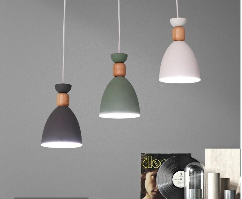 Nordic Personality Restaurant Three-Head Macaron Hanging Pendant Lamps