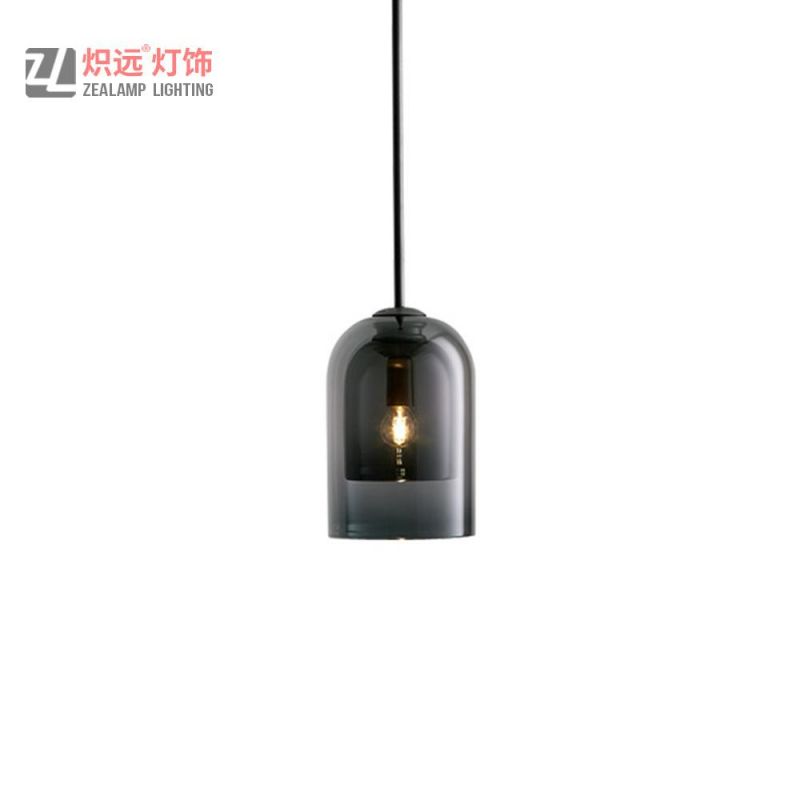 Modern Decorative Front Desk Smoky Glass Pendant Lighting for Bar