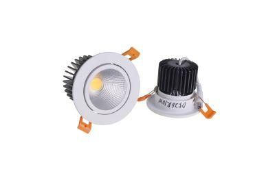Die Casting Long Life Span Isolated Driver 2700-6500K Recessed Ceiling Anti-Glare 3-in-1 Color 7W LED COB Round Spotlight Panel Light Downlight