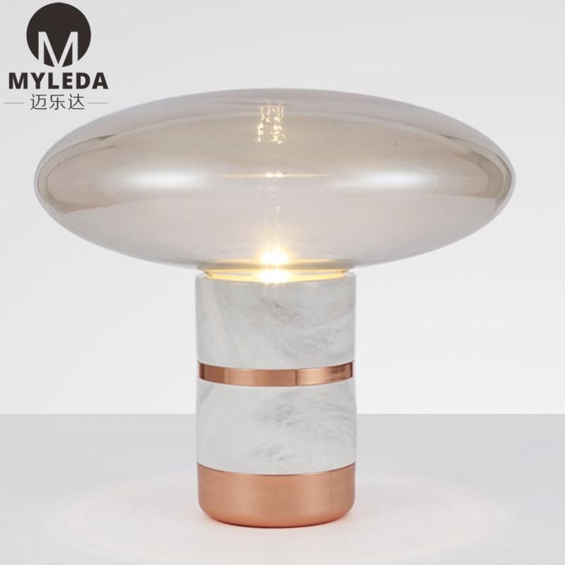Decorative Indoor Modern Marble Brass Table Light