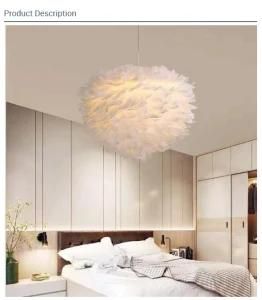 Nordic Design Pendant Lamp Chandelier Decoration Feather Chandelier for Bedroom Living Room Lights