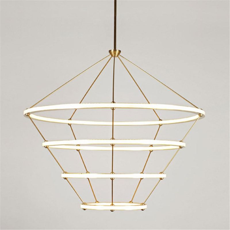 Hotel Modern Chandelier Lighting Stairwell Staircase Pendant Light