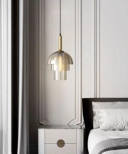 Indoor New Design Cognac Glass Decorative Hotel Project Pendant Lamp