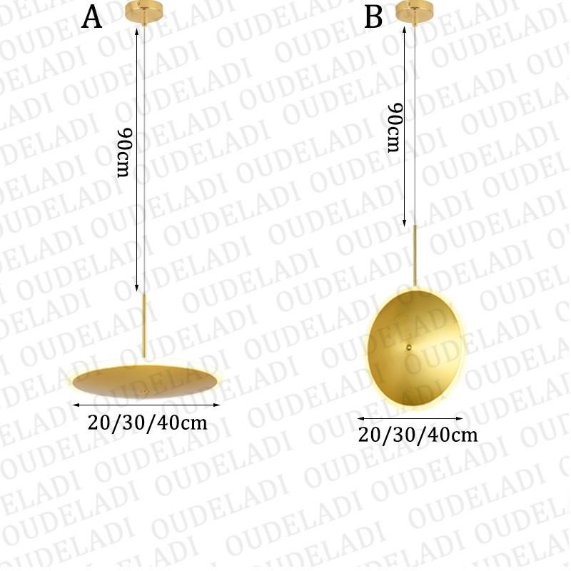 Nordic Iron Pendant Light Gold Lights Creative Round Lights Restaurant Bedroom Living Room LED Pendant Lamp (WH-AP-114)