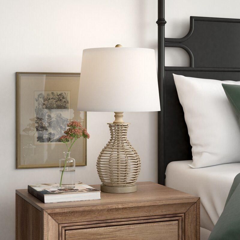 Home Decoration Lights Rattan Desk Table Lamp for Hotel Office Living Room